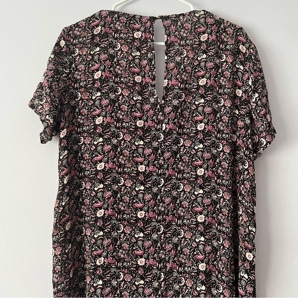Forever 21 Pink Floral Print Button Down Dress Medium - Picture 7 of 10